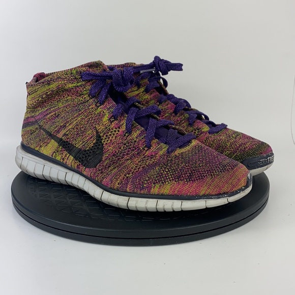 Nike Free Flyknit Chukka 'Multicolor Fireberry' 639700-501 Men's Size 10 - Picture 3 of 12